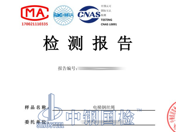 電梯鋼絲繩檢測(cè)報(bào)告